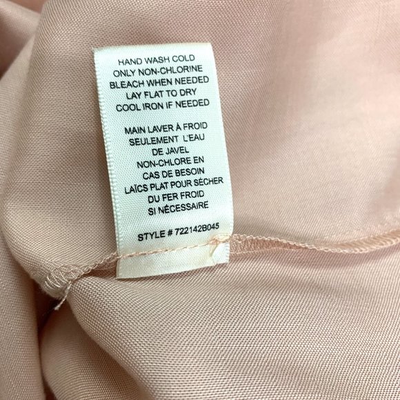REBECCA TAYLOR Drawstring Blouse in Blush Sz 2 - Picture 9 of 9